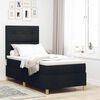 vidaXL Letto a Sorgente LED con materasso Nero 100 x 200 cm Tessuto