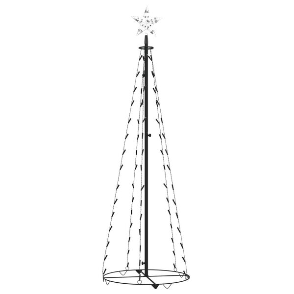 vidaXL Albero di Natale a Cono con 84 LED Bianco Freddo 50x120 cm