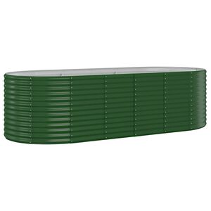 vidaXL Letto Giardino Acciaio Zincato 249x100x68 cm Verde
