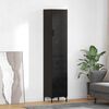 vidaXL Credenza Rovere Nero 34,5 x 34 x 180 cm Legno multistrato