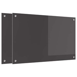 vidaXL Schienale da cucina 2 pcs Grigio scuro 80 x 50 cm