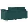 vidaXL Divano 3 pcs Verde Scuro 219 x 80 x 82 cm Tessuto misto lino
