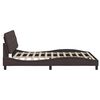 vidaXL Giroletto senza Materasso Marrone Scuro 160x200 cm Tessuto