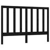 vidaXL Testiera per Letto Nera 146x4x100 cm in Legno Massello di Pino