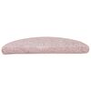 vidaXL Tappetini per scale 30 pz 56x17x3 cm rosa chiaro semicircolari