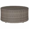 vidaXL Tavolino da caff&egrave; da esterno Grigio &Oslash; 68 x 30 cm polyrattan