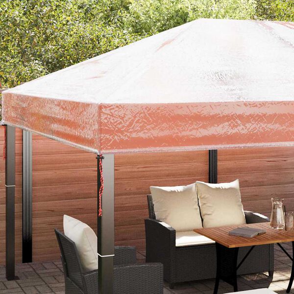vidaXL Sostituzione Copertura Gazebo Trasparente 400 x 300 x 32 cm PVC