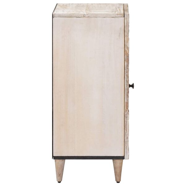 vidaXL Credenza Bianco 40 x 33,5 x 75 cm Legno di mango massello