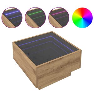 vidaXL Tavolino da salotto rovere artigianale 50 x 50 x 30 cm