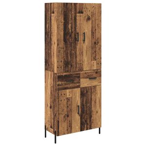 vidaXL Credenza Legno vecchio 69,5 x 34 x 180 cm Legno multistrato