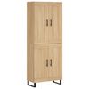 vidaXL Credenza Rovere Sonoma 69,5x34x180 cm in Legno Multistrato