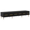 vidaXL Mobile TV 150 x 36 x 30 cm Rovere Nero Legno ingegnerizzato