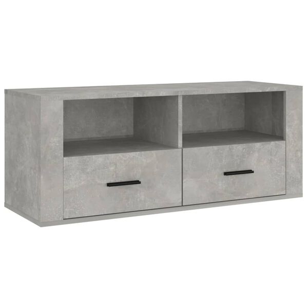 vidaXL Mobile per TV Grigio Cemento 100x35x40 cm Legno Multistrato
