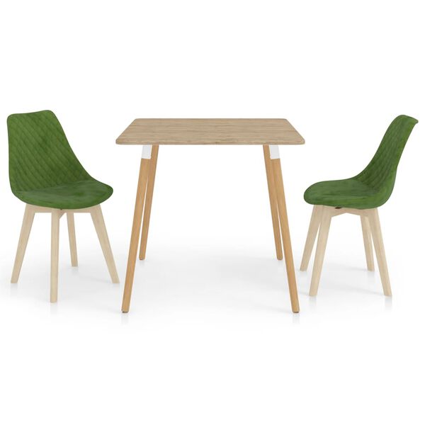 vidaXL Set da Pranzo 3 pz Verde Chiaro