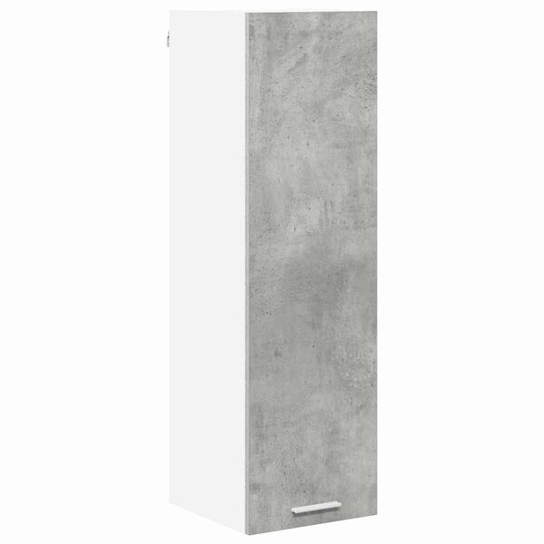 vidaXL Armadio pensile con porta Grigio cemento 30 x 31 x 100 cm