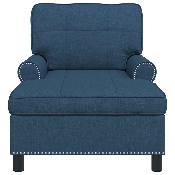 vidaXL Chaise Lounge con cuscino Blu 91 x 157 x 91 cm Tessuto