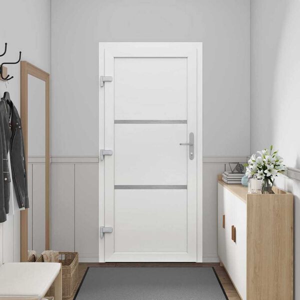 vidaXL Porta Frontale Bianco 108 x 208 cm PVC