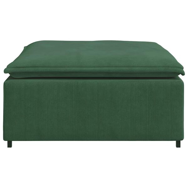 vidaXL Modulo Poggiapiedi Divano Modulare Verde Scuro 100x100x48 cm