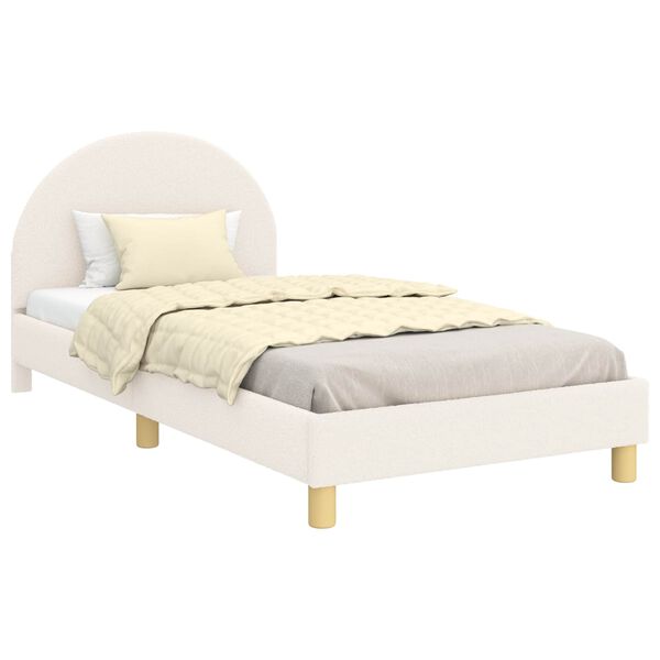 vidaXL Struttura letto bambini con testata Crema 90 x 190 cm