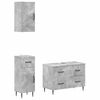 vidaXL Set di armadietti da bagno in 3 pezzi HAARLEM Grigio Cemento