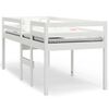 vidaXL Letto a Soppalco Bianco 75x190 cm in Legno Massello di Pino