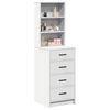 vidaXL Credenza con cassetto Bianco 40 x 41 x 135 cm Legno multistrato