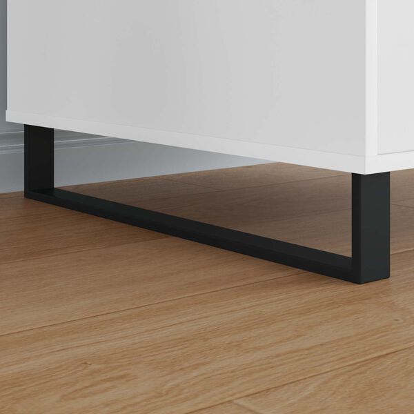 vidaXL Piedini per mobili 2 pcs Nero 59,6 x 4 x 10 mm Ferro