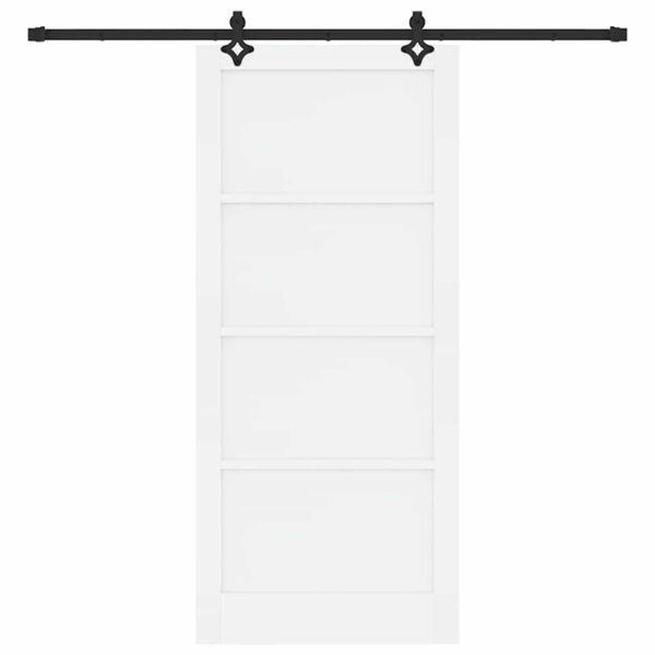 vidaXL Porta scorrevole ORKDAL Bianco 93 x 211 cm Pino massello