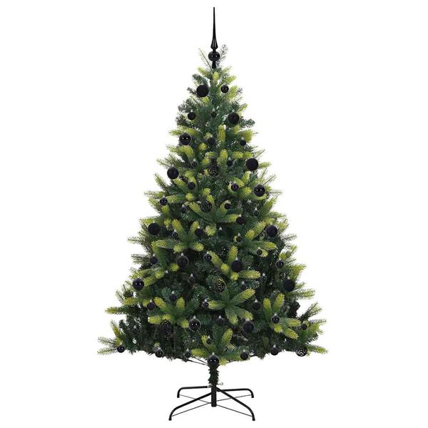 vidaXL Albero di Natale Artificiale a Cerniera con 300 LED 210 cm