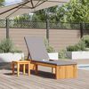 vidaXL Lettino da sole con cuscino 1-persona Marrone 200 x 55 x 94cm