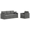 vidaXL Set di divani 2 pcs Grigio scuro 198 x 78 x 80 cm Velluto