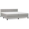 vidaXL Giroletto a Molle con Materasso Grigio Chiaro 200x200cm Tessuto