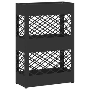 vidaXL Stand per Ombrelli da Pioggia Nero 28 x 12 x 41 cm Acciaio