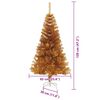 vidaXL Albero di Natale con 150 LED con supporto Oro 120 cm PET