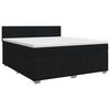 vidaXL Letto box spring con materasso Nero 180 x 200 cm Tessuto