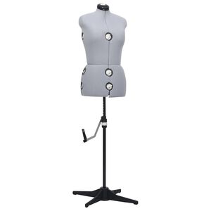 vidaXL Manichino Femminile Regolabile Grigio Taglia M 40-46