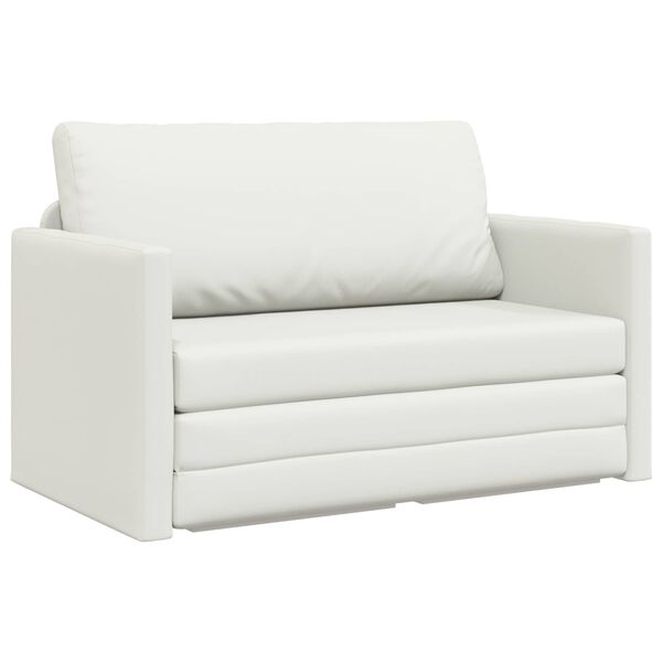 vidaXL Divano letto 110cm Bianco Pelle Artificiale