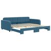 vidaXL Divano Letto con Letto Estraibile Blu 100x200 cm in Velluto
