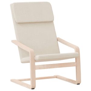 vidaXL Sedia Relax Crema in Tessuto