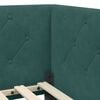 vidaXL Cornice del letto ad angolo Verde Scuro 80 x 200 cm Velluto