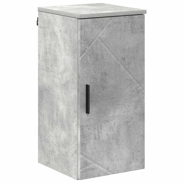 vidaXL Mobile da Bagno con porta Grigio cemento 30 x 31,5 x 61 cm