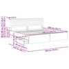 vidaXL Struttura del letto con cassetto Rovere fum&eacute; 200 x 200 cm