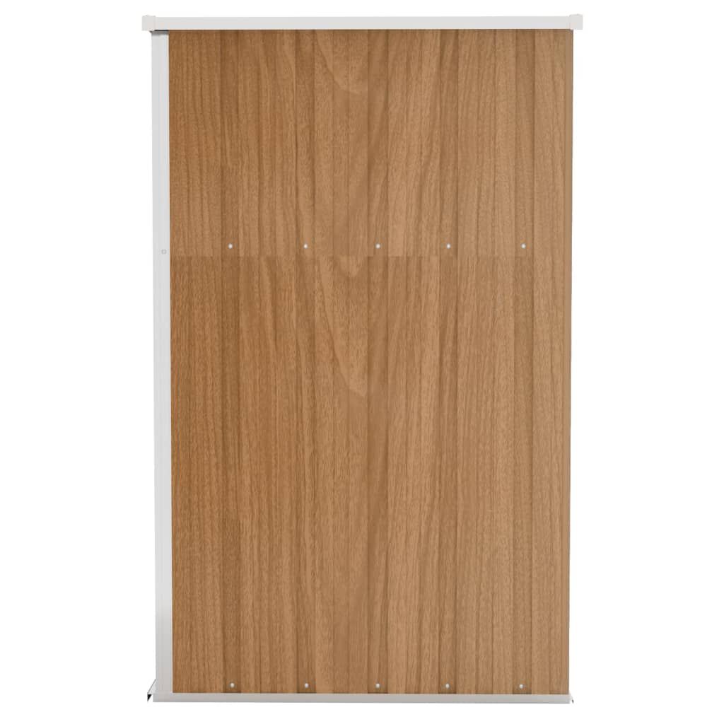 VidaXL Capanno Giardino In Acciaio Zincato 191x300x198cm Marrone Chiaro - Foto 4