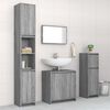 vidaXL Set Mobili da Bagno 4 pz Grigio Sonoma in Legno Multistrato