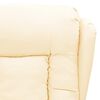 vidaXL Poltrona Alzapersona Massaggiante Crema in Similpelle