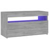 vidaXL Mobile Porta TV con Luci LED Grigio Sonoma 75x35x40 cm