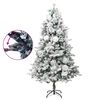 vidaXL Albero di Natale Innevato Preilluminato Pigne 225cm in PVC e PE