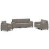 vidaXL Set di Divani 3 pz con Cuscini Decorativi Grigio Chiaro Velluto