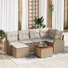 vidaXL Set Divano da Giardino 7 pcs Beige e bianco