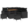 vidaXL Set Divano da Giardino 8 pcs Nero polyrattan